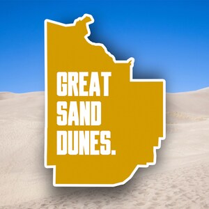 Great Sand Dunes National Park, Colorado - National Park Map Car Sticker