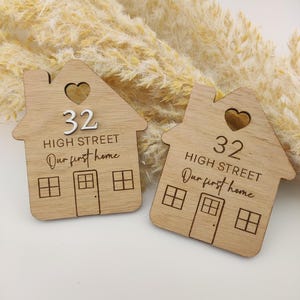 Personalised New Home Fridge Magnet | Custom House Address Magnet | Housewarming Gift | Oak Veneered Wood | First Home Gift image 4