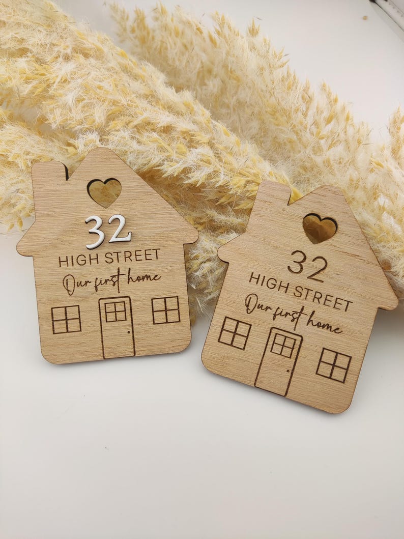 Personalised New Home Fridge Magnet | Custom House Address Magnet | Housewarming Gift | Oak Veneered Wood | First Home Gift image 4
