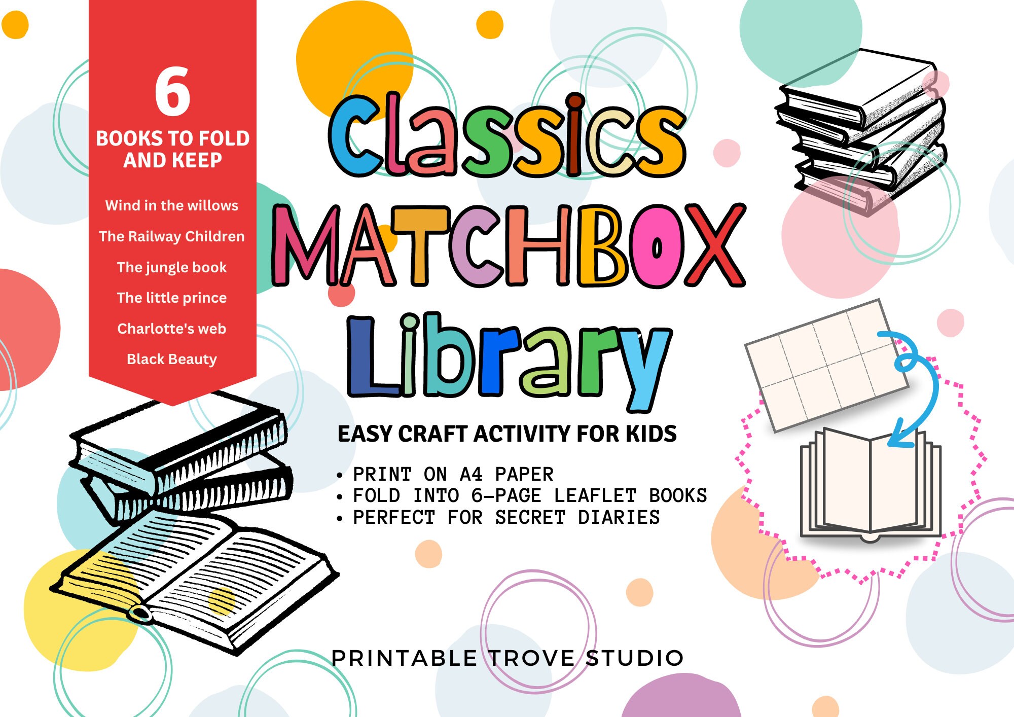 CLASSIC Matchbox Library | Paper Craft for Kids | Printable Notebook ...
