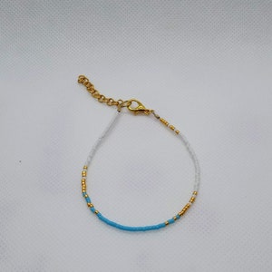 SkyBelle Bracelet | miyuki delica beaded jewelry | dainty minimalist armcandy | thin delicate layering bracelet | stacking bracelet