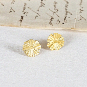 Earrings Puces d'oreille Giulia Gold Handmade Jewelry Gift Made In France Gift Idea Birthday Gift image 1