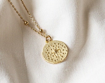 Gold Star Medal Chain Handmade Jewelry Medal Gift Lover Gift Rain of stars Made In France