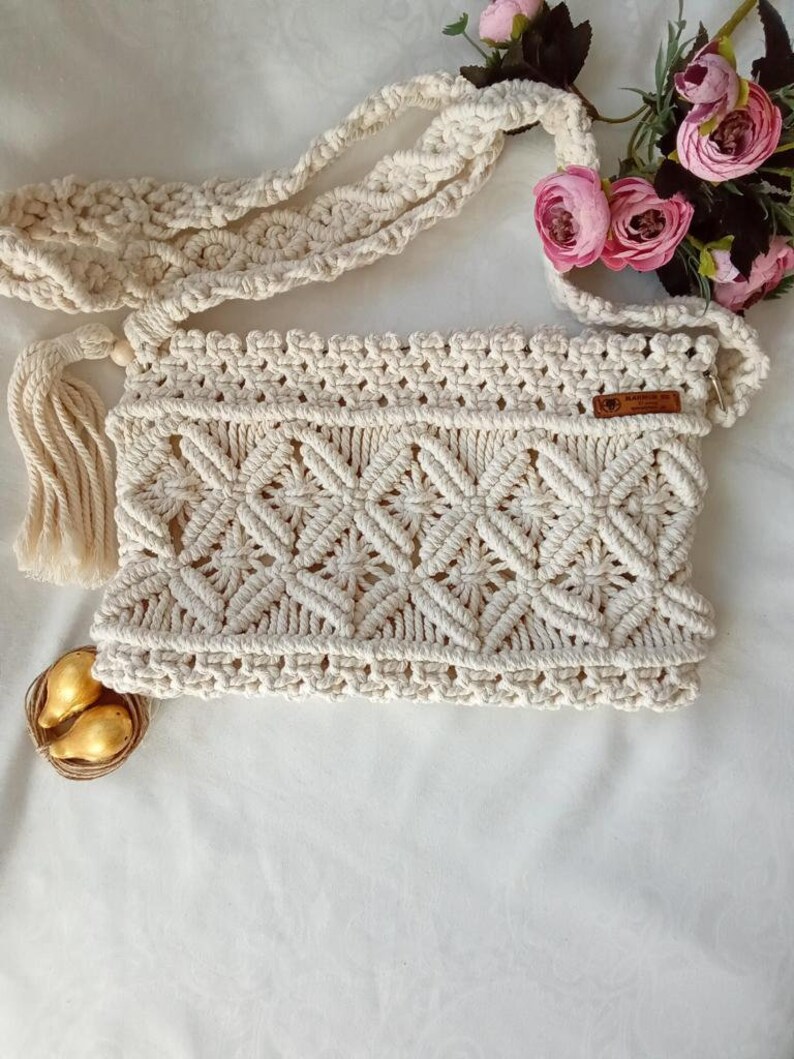 Handmade Crochet Bag With Zipper. - Etsy