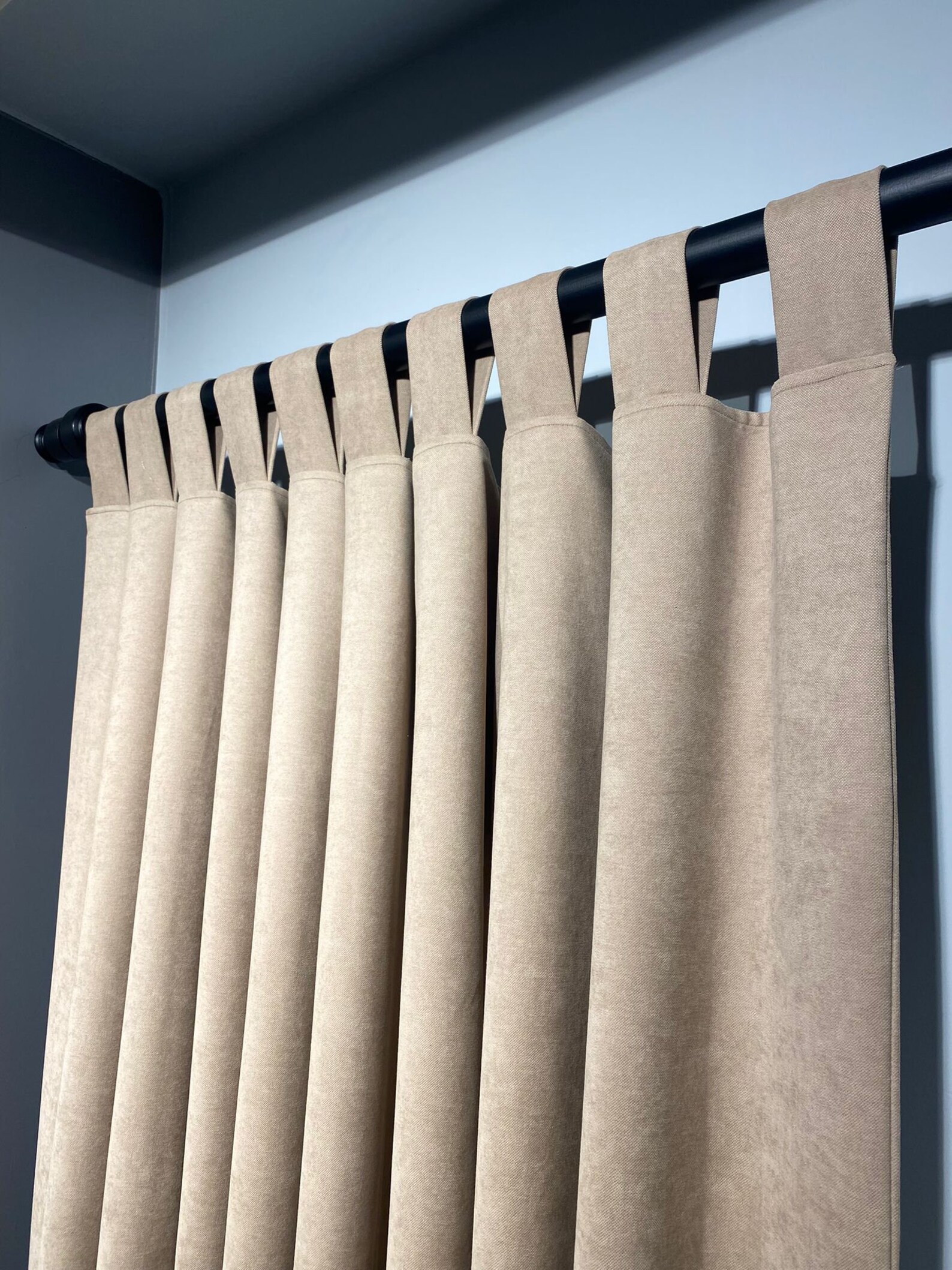 Natural Soft Looking Economic High Quality Tab Top Drapery Curtains — free download
