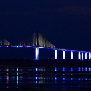 Sunshine Bridge, FL, St Petersburg, sunset, water, Mullet Key, Tampa Bay, Wall Art, Tierra Verde,