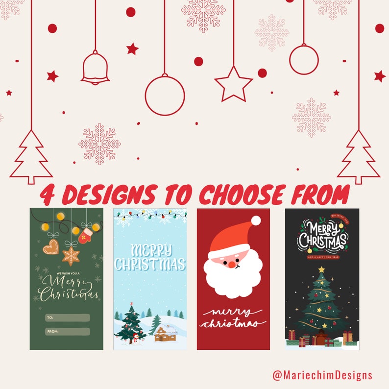 Printable Christmas Money Envelope, Christmas Cash Envelope Templates ...