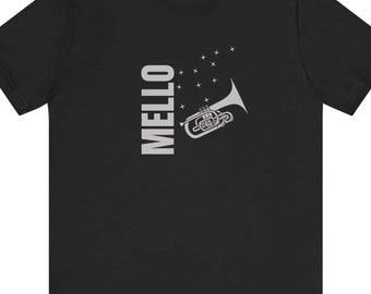 Mellophone Unisex Tee, Marching Band Student Gift, Band Camp Shirt, High Brass, DCI WGI Indoor Winds, Performing Arts