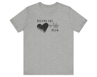 Drum Mom Heartbeat Drumline Drumsticks Heart Marching Band T-Shirt, Tee, Shirt, Top, Gift for Band Mom