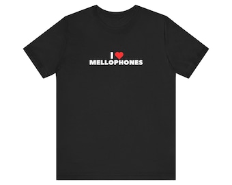 I Heart Mellophones Tee, Marching Band Brass Section Unisex Jersey T-Shirt,  Band Camp Gift Shirt, Student Marcher Top, Musician Gift