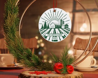 Farming family ornament personalized Christmas Holiday Decoration Gift New farm