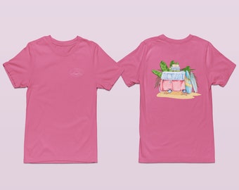 Vintage Van Beach Grafik T-Shirt | Sonnenuntergang Küste Shirt | Unisex Jersey Kurzarm T-Shirt