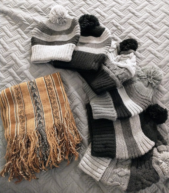Handmade Sheep Wool Knit Hat - Kids Winter Beanie  display picture 1