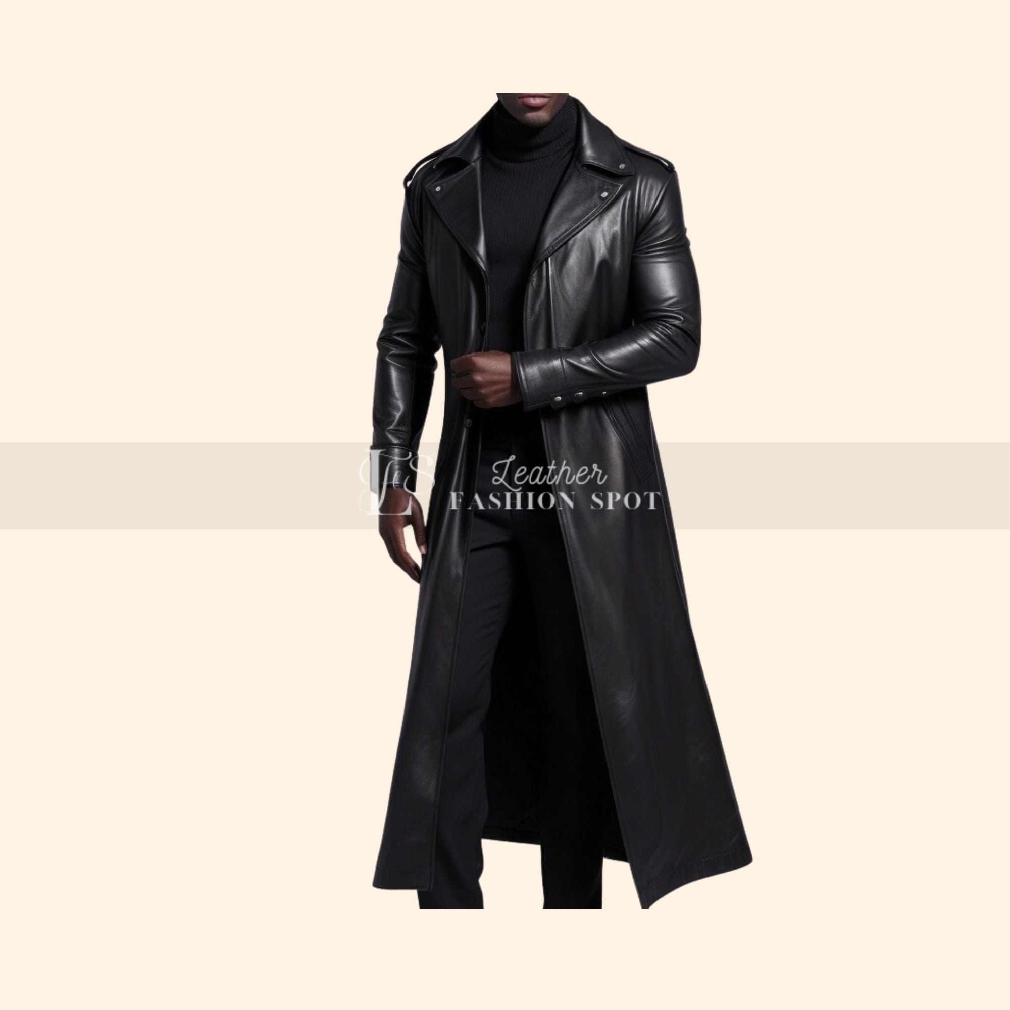 Full length leather duster sale