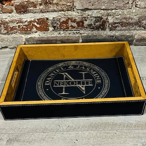 Engraveable Leather Serving Trays 16&quot; x 12&quot;