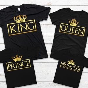 Valentines Day Gift for, Couples Shirts, Matching Family Shirts, Queen and King Shirts, Personalized Gift for Couples,  Family Matching Tee