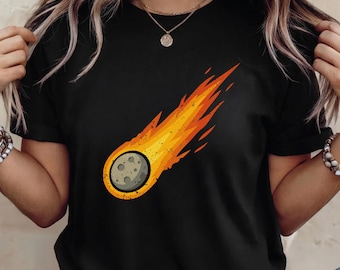 Retro Meteor Graphic Tee, Meteor Shower Shirt, Asteroid and Space Lover T-Shirt, Galaxy Astronomy Gift, Apocalyptic Shirt, Galaxy Lover
