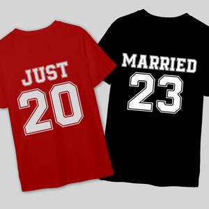 Just Married Shirt, Wife and Husband, Couple Shirts, Honeymoon Shirts, Matching Tshirts, Wife and Husband Shirts, Bride and Groom Shirts