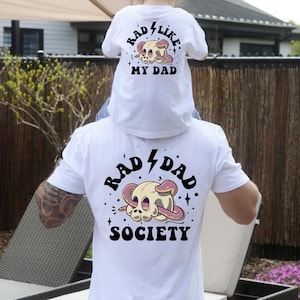 Rad Dad Society Matching Shirt Set, Cool Dad and Kid Matching Outfits, Fathers Day Shirt, Dad and Daughter Family Matching Tee, Like My Dad