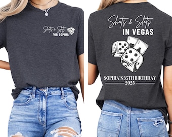 Custom Birthday Shirt, Birthday Party T-Shirt, Las Vegas Poker Shirt, Personalized Vegas Birthday Shirt, Birthday Squad Girl