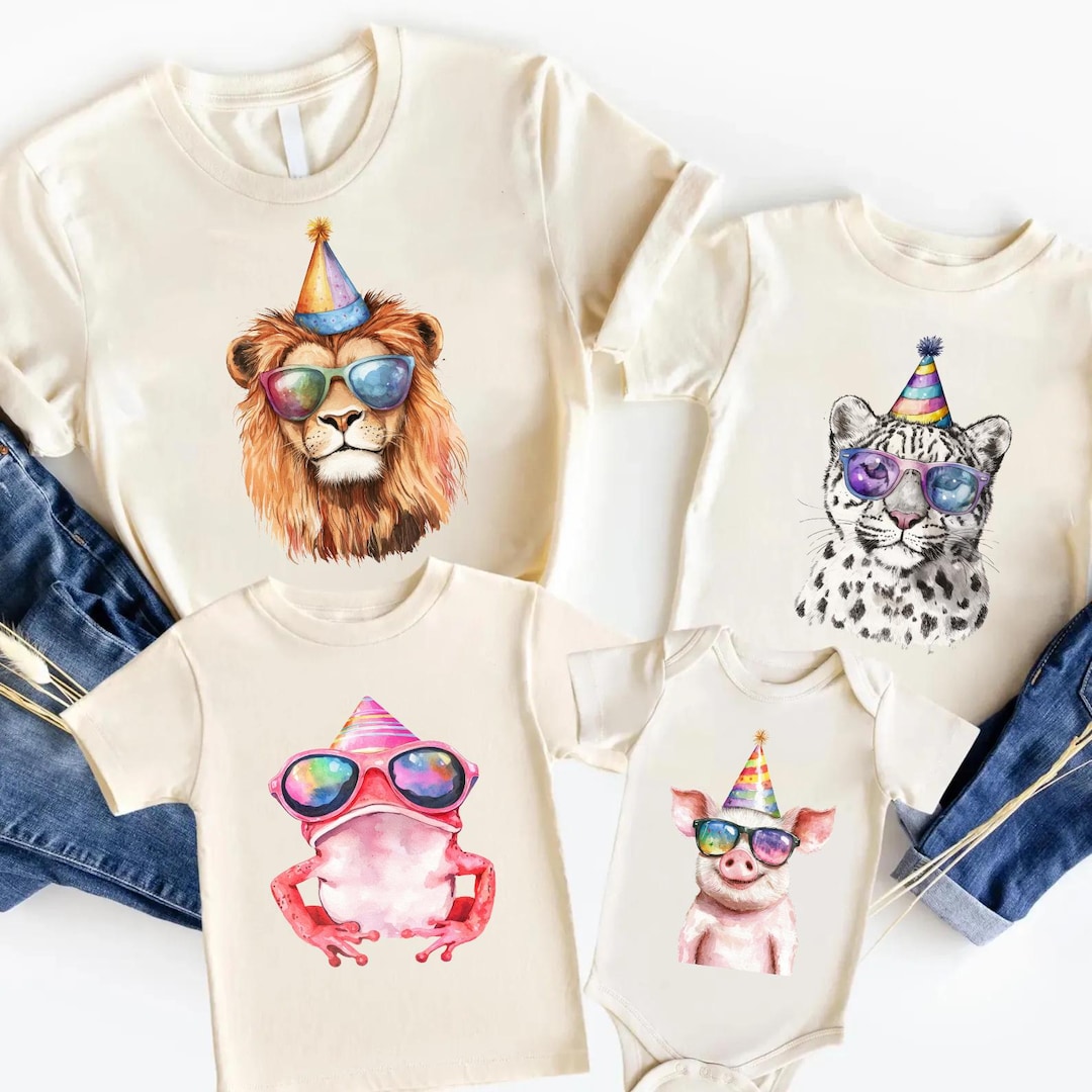 Funny Party Animal Birthday Shirts, Birthday Wild Animal Birthday Party Tees, Safari Birth