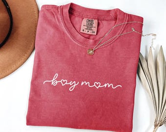 Comfort Colors® Boy Mom Shirt, Mama Shirt for New Moms, Cute Boy Mama Gift, Expecting Mom T-Shirt, Baby Shower Gift, Mothers Day Gift