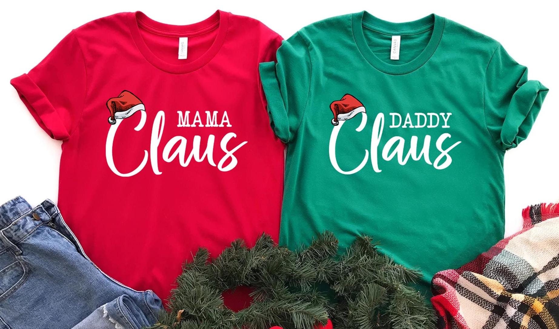 Custom Claus Shirt, Mama Claus Shirt, Mini Claus, Grandma Claus Shirt, Grandpa Claus Shirt, Auntie Claus Shirt, Family Christmas Gift