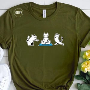 Funny Yoga Cat Shirt , Yoga Shirts, Meditation Shirt, Inspirational Shirt for Yoga, Cat Lover Shirt Yoga Gifts for Cat Mom Namaste Yoga Day