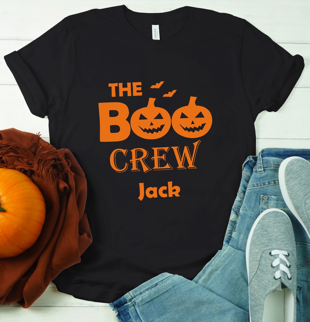 Boo Custom Customization Boo Shirts, Custom Boo Crew T Shirt, Halloween Shirt Gift ...