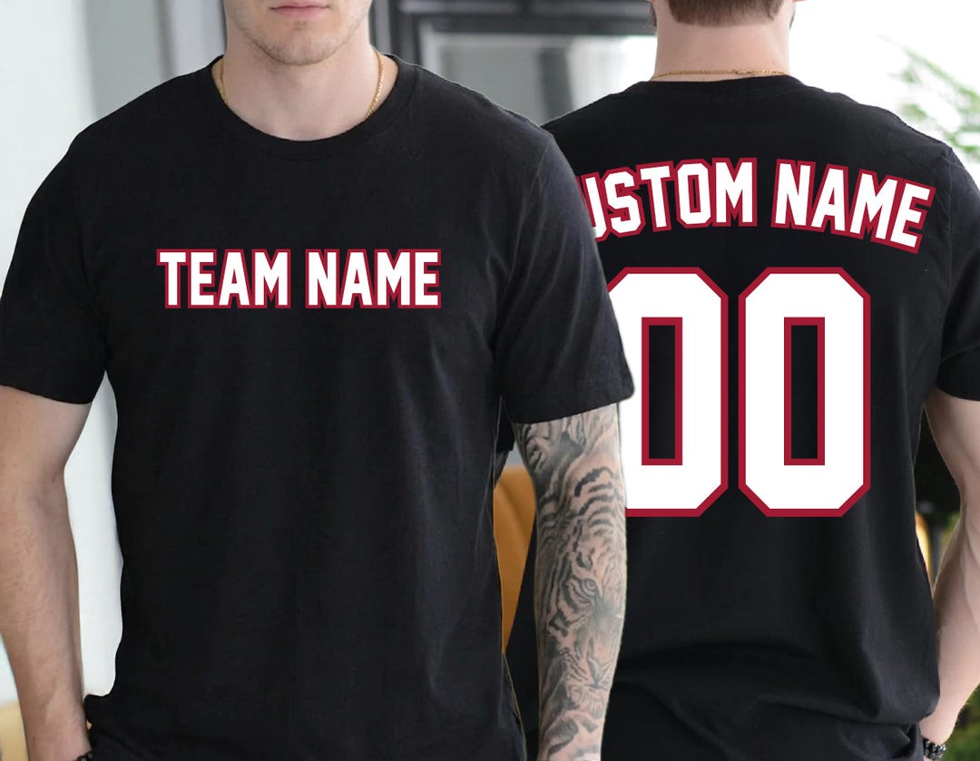 Custom Sports Shirt With Name and Number, Custom Team Name Jersey Shirt ...