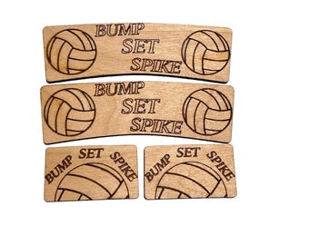 2 Pairs (4 pieces) Hair Claw Clip Volleyball blanks. Paintable blank for claw clip. Hair accessory blank. Volleyball blanks.