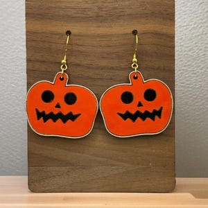 Halloween Pumpkin, digital file. Halloween earring laser cutting file. SVG file. Not a physical product
