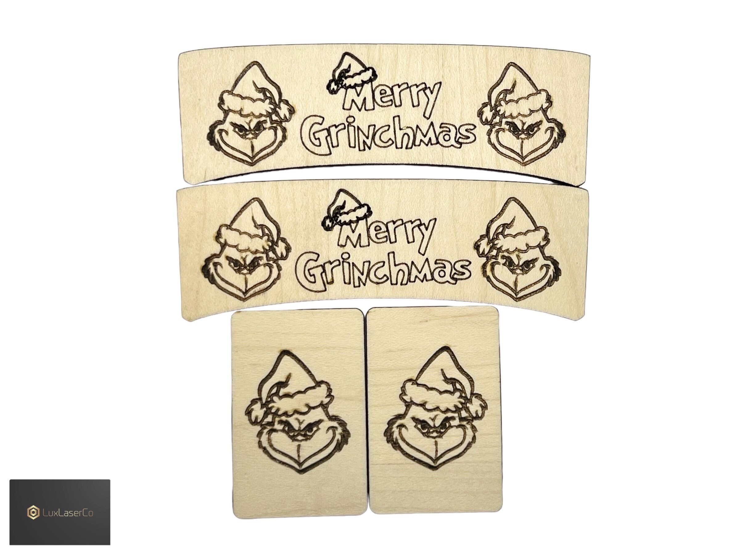 2 Pairs (4 pieces) Hair Claw Clip Merry Grinchmas blanks. Paintable blank for claw clip. Hair accessory blank. Mr. Grinch blanks.