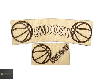 2 Pairs (4 pieces) Hair Claw Clip basketball blanks. Paintable blank for claw clip. Hair accessory blank. Basketball blanks.