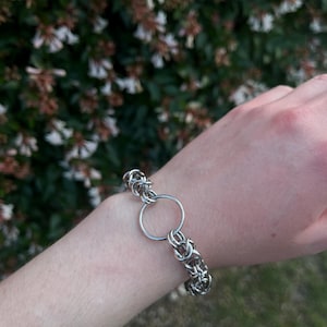 Charon Bracelet ||| MADE TO ORDER Stainless Steel Adjustable Byzantine Bracelet with O Ring