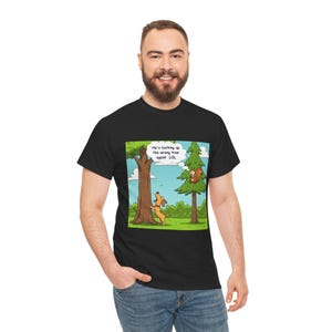 Den falschen Baum bellen - Unisex aus schwerer Baumwolle T-Shirt, süßes Tier Humor Shirt für Tierliebhaber, Geburtstagsgeschenk, Freizeitkleidung, LOL