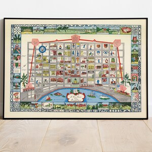 Der alte Platz von New Orleans Karte Print, historische Karte, Vintage Karte, alte Karte, Posterdruck, Kartenplakat