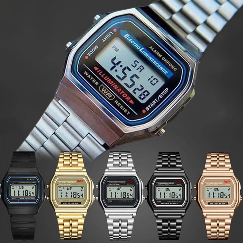 Unisex stainless steel water resistant watch zdjęcie 3