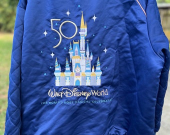 Walt Disney World 50th Anniversary Bomber Jacket XL - Etsy