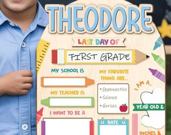 Conseil personnalisé premier/dernier jour d'école, panneau de retour à l'école, panneau 1er jour d'école de la maternelle