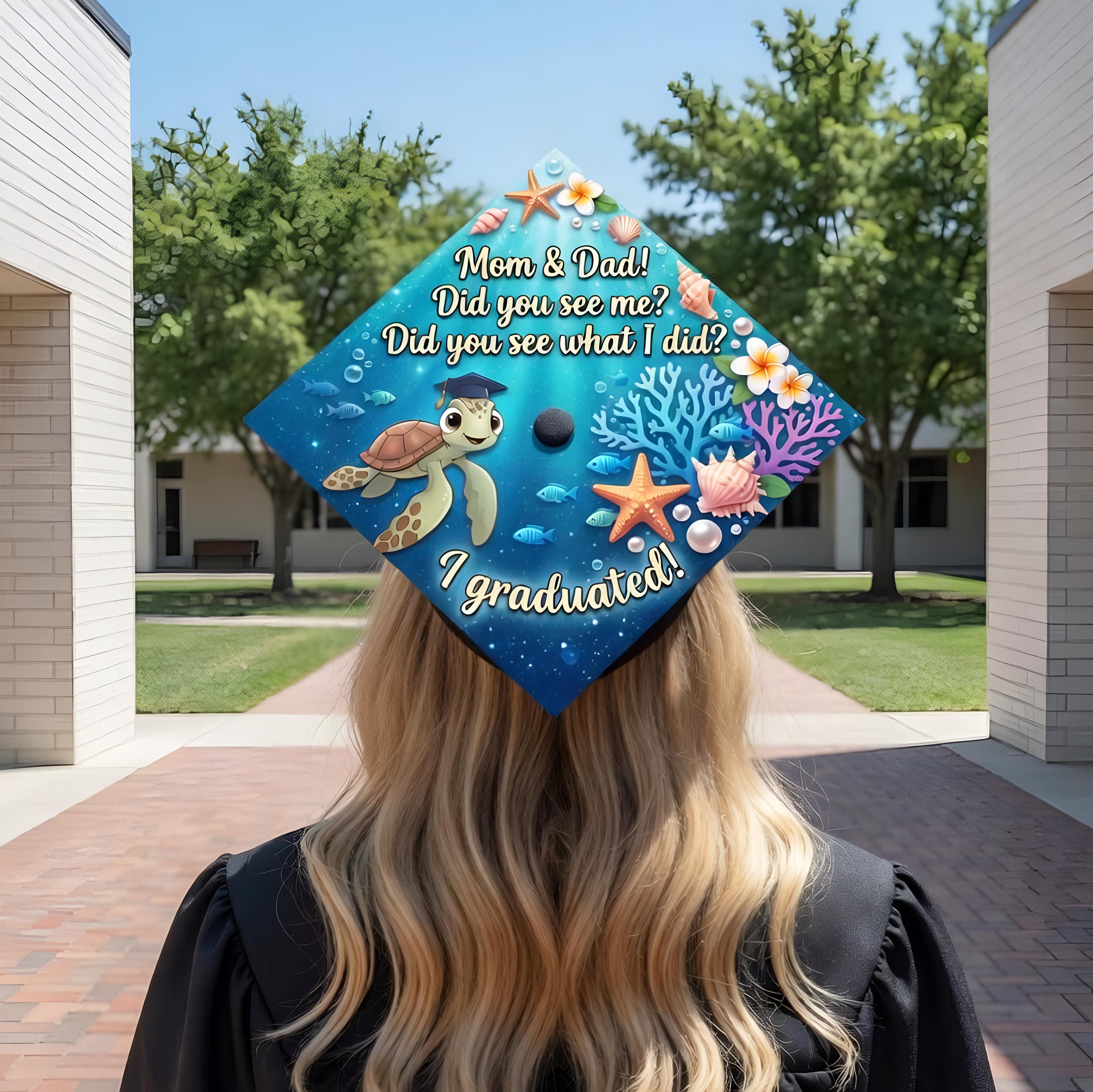 Finding Nemo Graduation Cap Topper, Disney Sea Turtle Grad Cap, Disney ...
