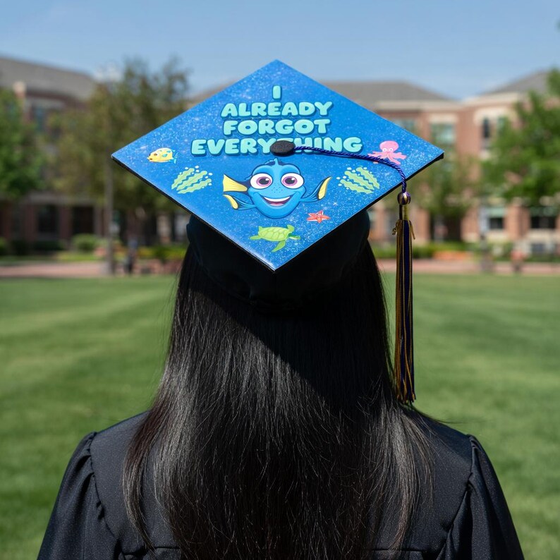Dory Finding Nemo Graduation Cap Topper, I Already Forgot Everything ...