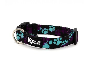 1" Dog Collar- Paw Print