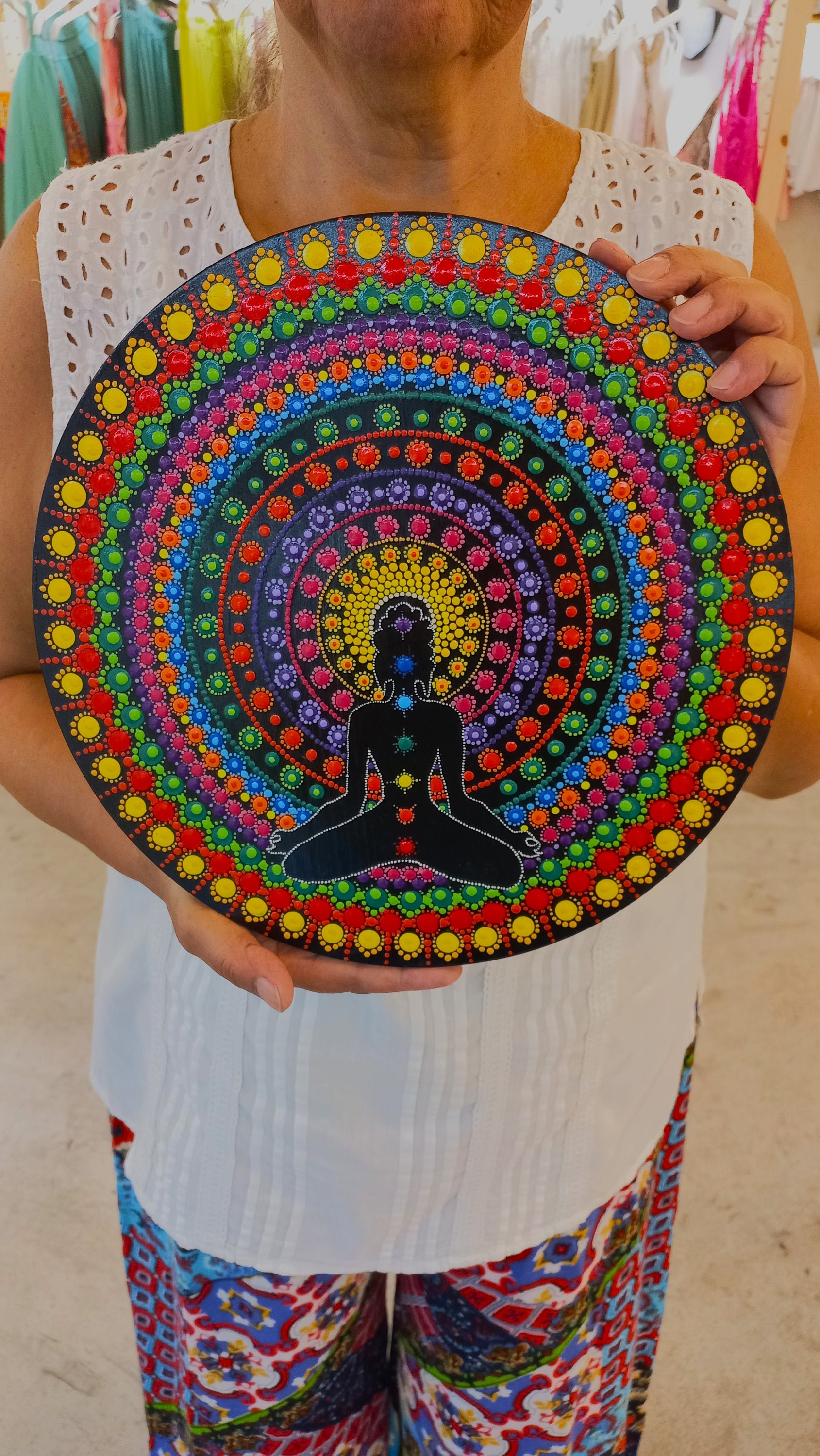 tableau zen bouddha 7 chakras