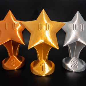 Mario Kart Star Trophy Figure Mario Kart stars trophy