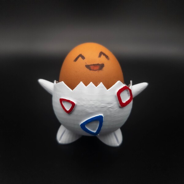 Coquetier Pokémon Togepi en 3D le pokémon Œuf qui accueille votre Œuf