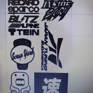 JDM style decal/sticker pack