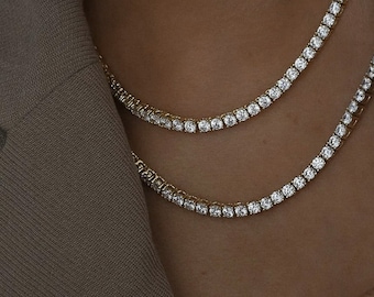 Glans ketting roestvrij staal waterdichte ketting cadeau voor haar diamant goud zilver