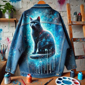 Painted Denim Jacket Make to Order: Hand Painted Jacket, Personalized Anime Jacket, Custom Jean Jacket with Anime, Unique Customized Clothes