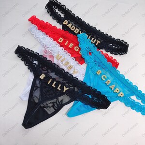 Personal String Custom Name G-strings, Personalised Name Thong, Custom Name Thong - Etsy